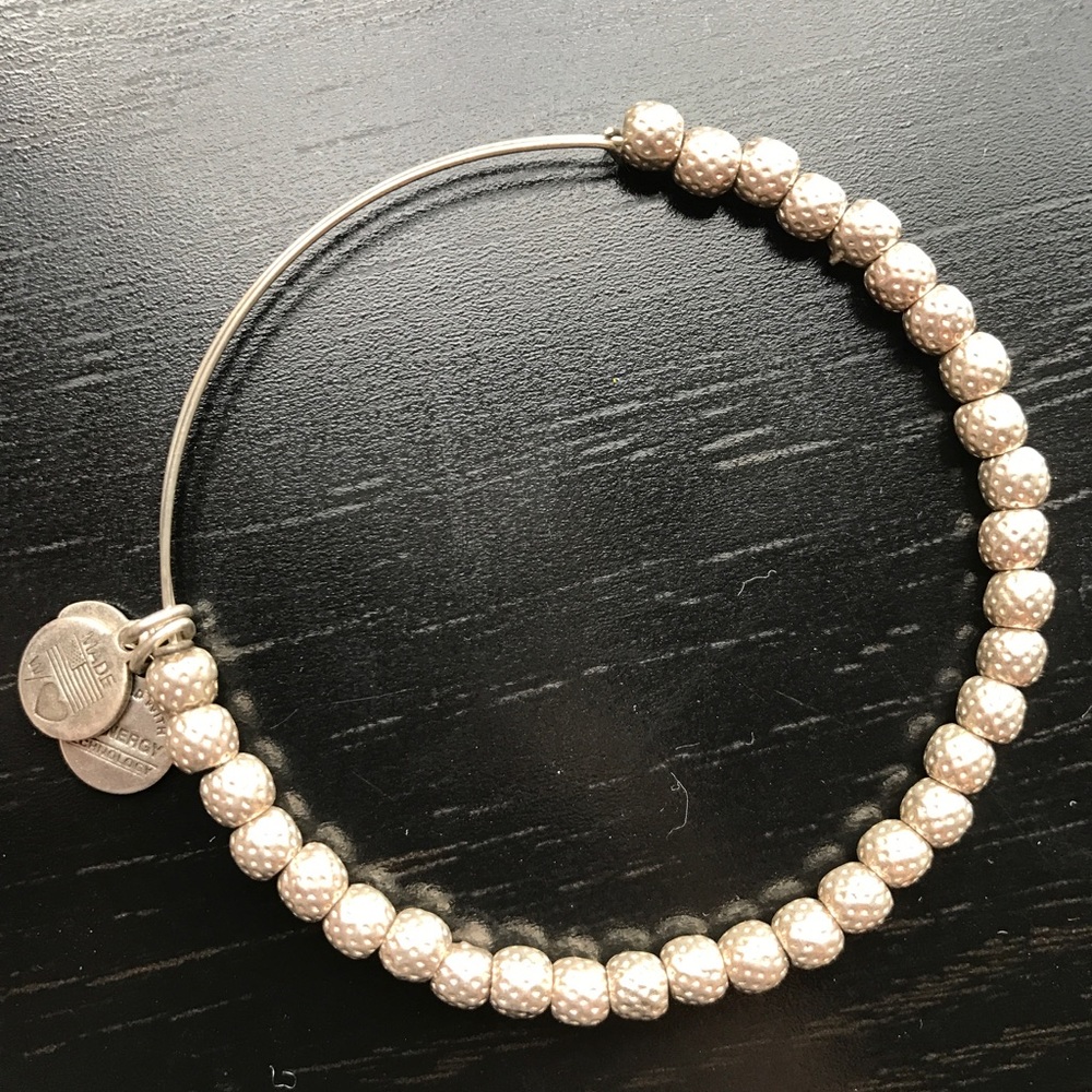 Alex and Ani silver beaded bracelet